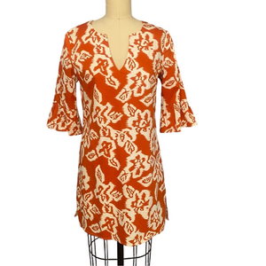 Tracy Porter Patterned Bell Sleeve Dress – Size Small
